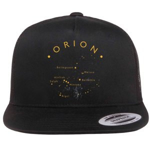 Orion Constellation Astronomy Lover Stargazing Flat Bill Trucker Hat