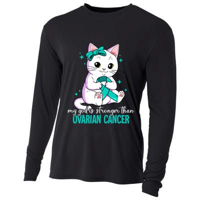 Ovarian Cancer Awareness Gift Cooling Performance Long Sleeve Crew
