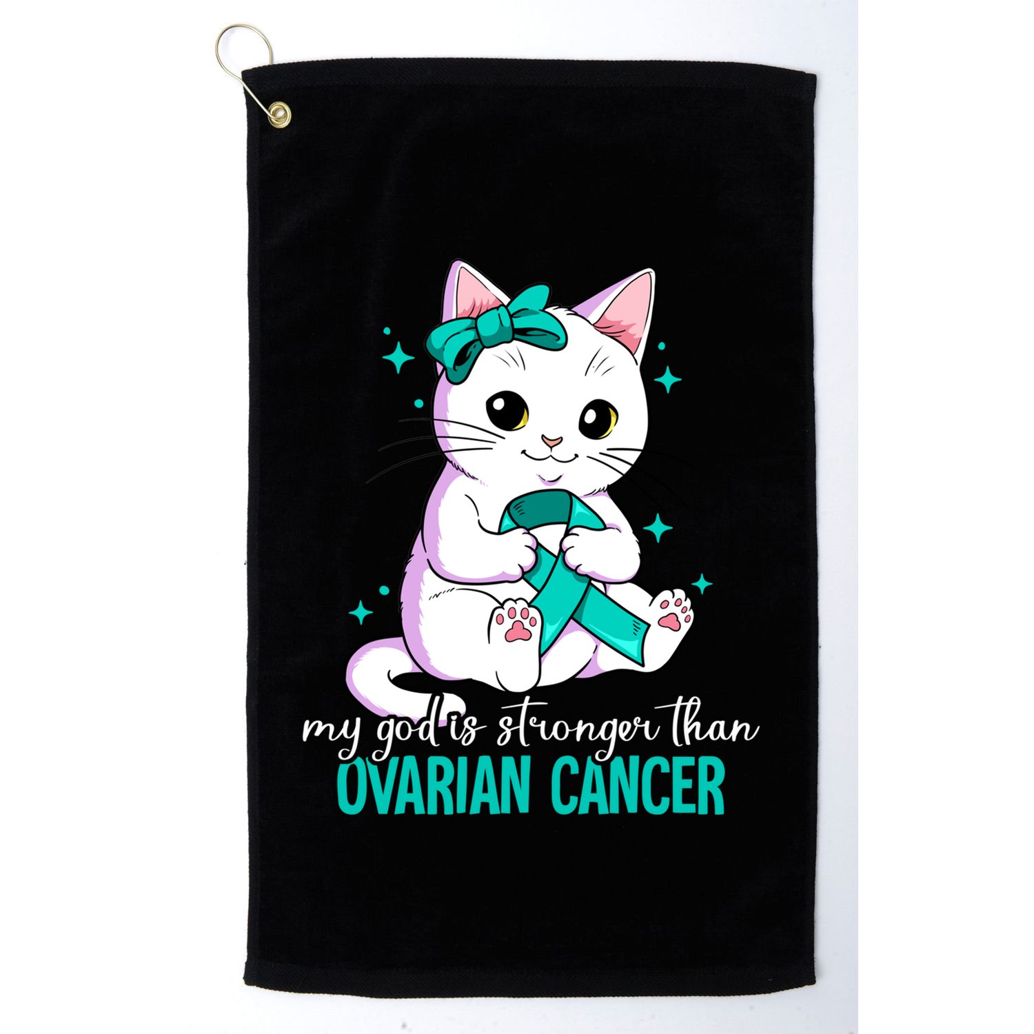 Ovarian Cancer Awareness Gift Golf Towel