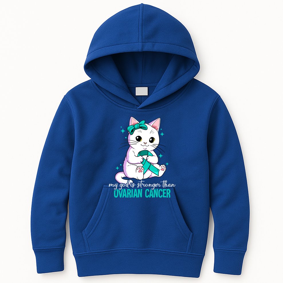 Ovarian Cancer Awareness Gift Kids Hoodie