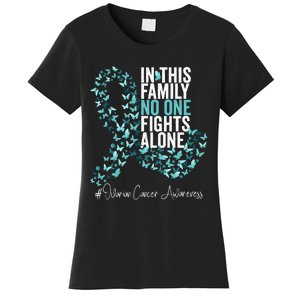 Ovarian Cancer Awareness Month Teal Ribbon Women's T-Shirt