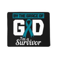 Ovarian Cancer Awareness Month Woman Teal Ribbon Survivor Mousepad