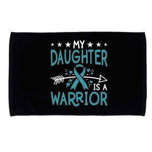 Ovarian Cancer Awareness My Daughter Is A Warrior Gift Microfiber Hand Towel