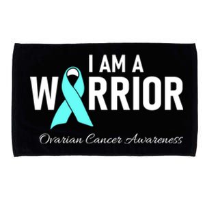 Ovarian Cancer Awareness Survivor Teal Ribbon Gift Cool Gift Microfiber Hand Towel