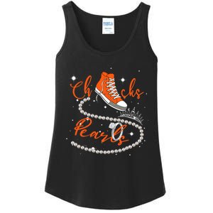 Orange Chucks And Pearls Ladies Essential Tank