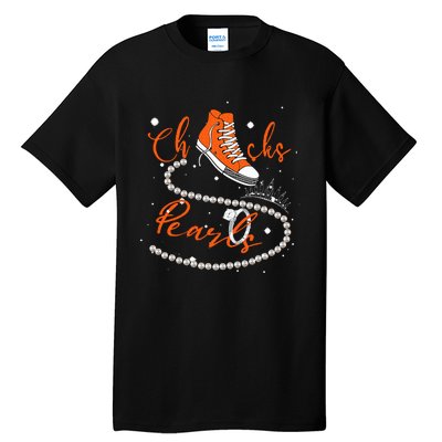 Orange Chucks And Pearls Tall T-Shirt