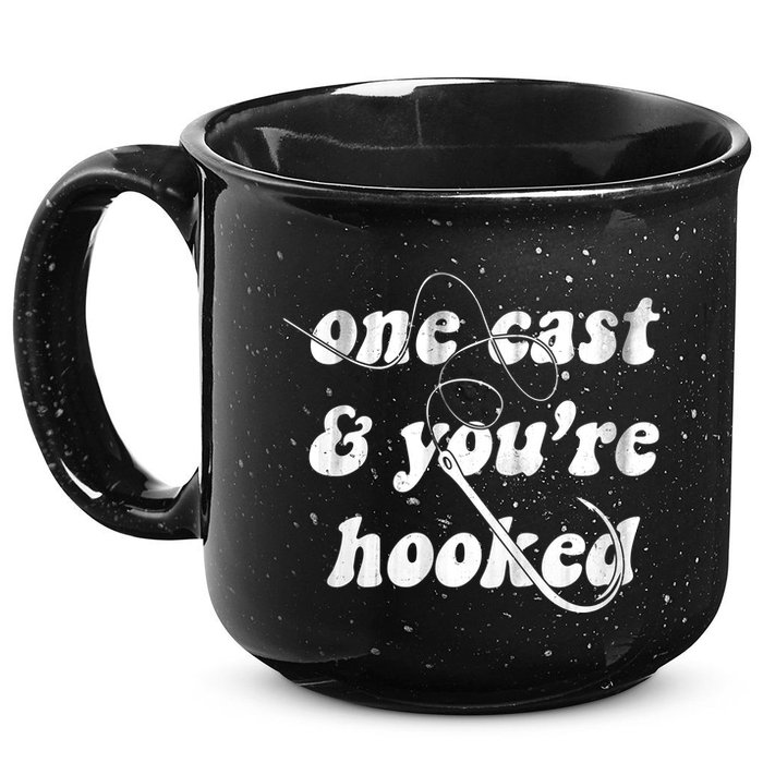 One Cast And Youre Hooked Fishing 15oz Campfire Ceramic Mug