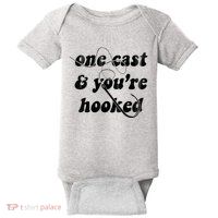 One Cast And Youre Hooked Fishing Baby Bodysuit