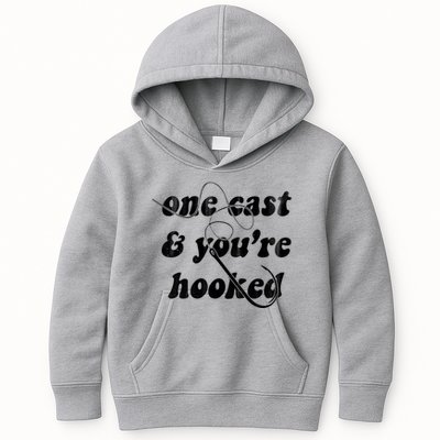 One Cast And Youre Hooked Fishing Kids Hoodie