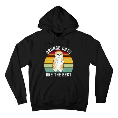 Orange Cats Are The Best Cute Retro Tabby Cat Mom Hoodie