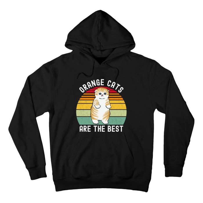 Orange Cats Are The Best Cute Retro Tabby Cat Mom Hoodie