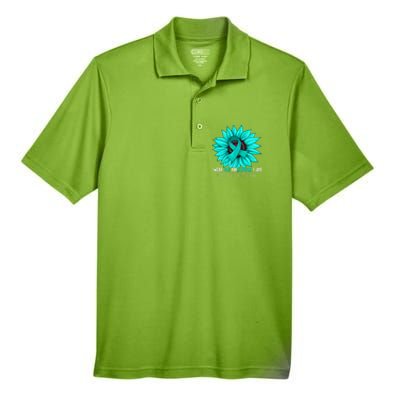 Ovarian Cancer Awareness Gift Ovarian Cancer Awareness Men's Origin Performance Piqué Polo