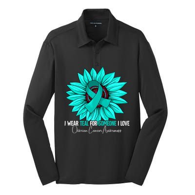 Ovarian Cancer Awareness Gift Ovarian Cancer Awareness Silk Touch Performance Long Sleeve Polo