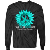 Ovarian Cancer Awareness Gift Ovarian Cancer Awareness Tie-Dye Long Sleeve Shirt