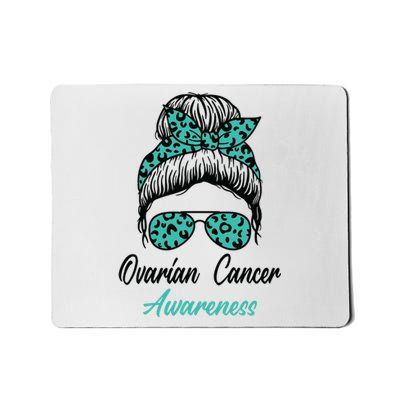 Ovarian Cancer Awareness Messy Bun Support Women Mousepad