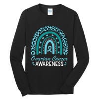 Ovarian Cancer Awareness Month Teal Rainbow Ribbon Tall Long Sleeve T-Shirt