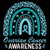 Ovarian Cancer Awareness Month Teal Rainbow Ribbon Zip Tote Bag