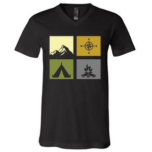 Outdoor Camping Apparel Hiking Backpacking Camping V-Neck T-Shirt