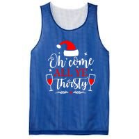 Oh Come All Ye Thirsty Santa Claus Wine Lover Christmas Gift Mesh Reversible Basketball Jersey Tank