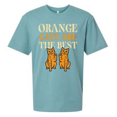 Orange Cats Are The Best Feline Tabby Kitty Sueded Cloud Jersey T-Shirt