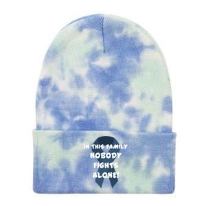 Ovarian Cancer Awareness Ovarian Cancer Survivor Gift Tie Dye 12in Knit Beanie