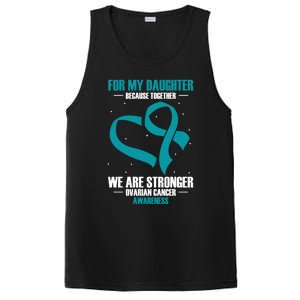 Ovarian Cancer Awareness My Daughter Together Teal Ribbon Gift PosiCharge Competitor Tank