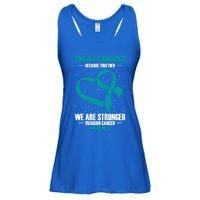 Ovarian Cancer Awareness My Daughter Together Teal Ribbon Gift Ladies Essential Flowy Tank