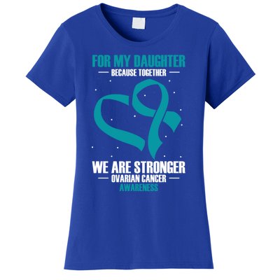 Ovarian Cancer Awareness My Daughter Together Teal Ribbon Gift Women's T-Shirt