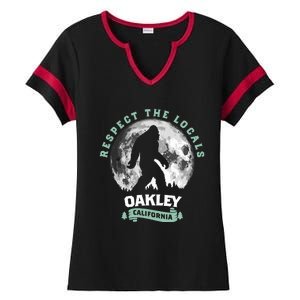 Oakley California Bigfoot Night Walk Retro Ladies Halftime Notch Neck Tee