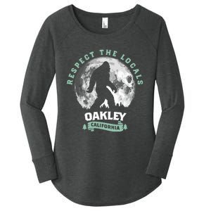 Oakley California Bigfoot Night Walk Retro Women's Perfect Tri Tunic Long Sleeve Shirt