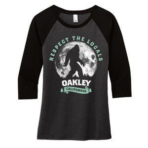 Oakley California Bigfoot Night Walk Retro Women's Tri-Blend 3/4-Sleeve Raglan Shirt