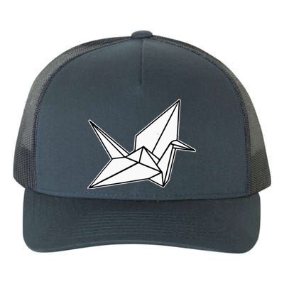 Origami Crane Blackwork Minimal Yupoong Adult 5-Panel Trucker Hat