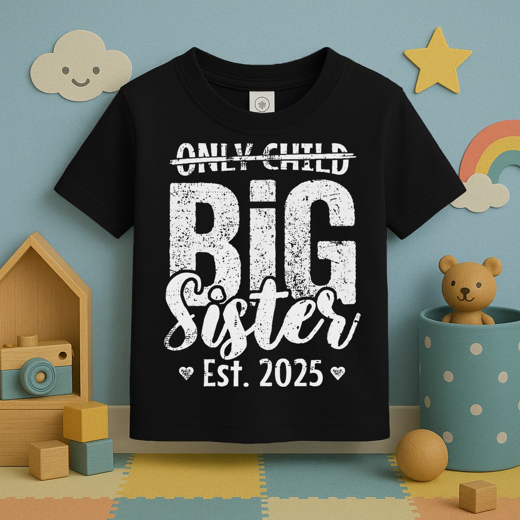 Only Child Big Sister 2025 Big Sis 2025 Ns Toddler T-Shirt