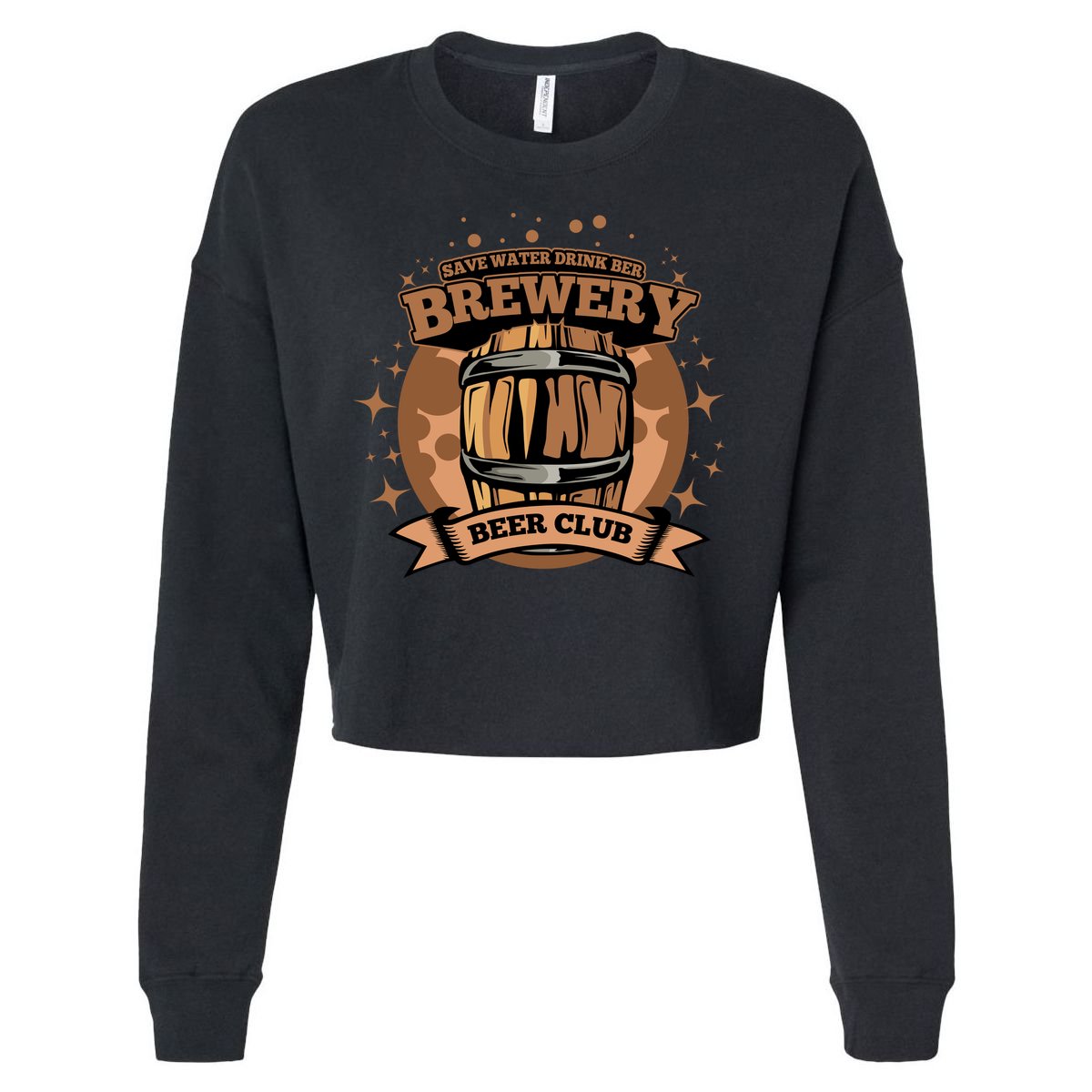 Original Craft Beer Brewery Cropped Pullover Crew