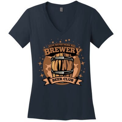 Original Craft Beer Brewery Women's V-Neck T-Shirt
