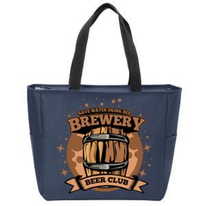 Original Craft Beer Brewery Zip Tote Bag