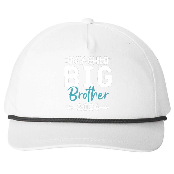 Only Child Big Brother 2024 Promoted To Big Brother 2024 Snapback Five-Panel Rope Hat