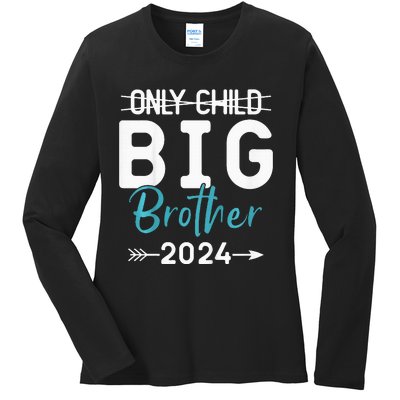 Only Child Big Brother 2024 Promoted To Big Brother 2024 Ladies Long Sleeve Shirt