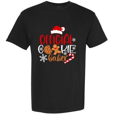 O.fficial Cookie Baker Snowflakes Santa Pajama Xmas Garment-Dyed Heavyweight T-Shirt