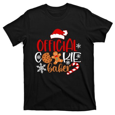 O.fficial Cookie Baker Snowflakes Santa Pajama Xmas T-Shirt