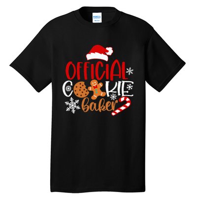 O.fficial Cookie Baker Snowflakes Santa Pajama Xmas Tall T-Shirt