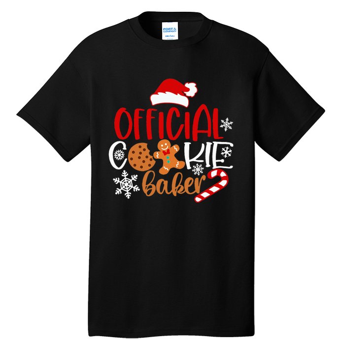 O.fficial Cookie Baker Snowflakes Santa Pajama Xmas Tall T-Shirt