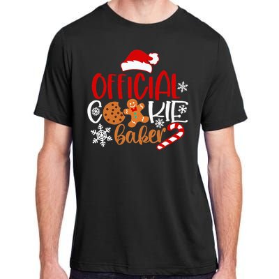 O.fficial Cookie Baker Snowflakes Santa Pajama Xmas Adult ChromaSoft Performance T-Shirt