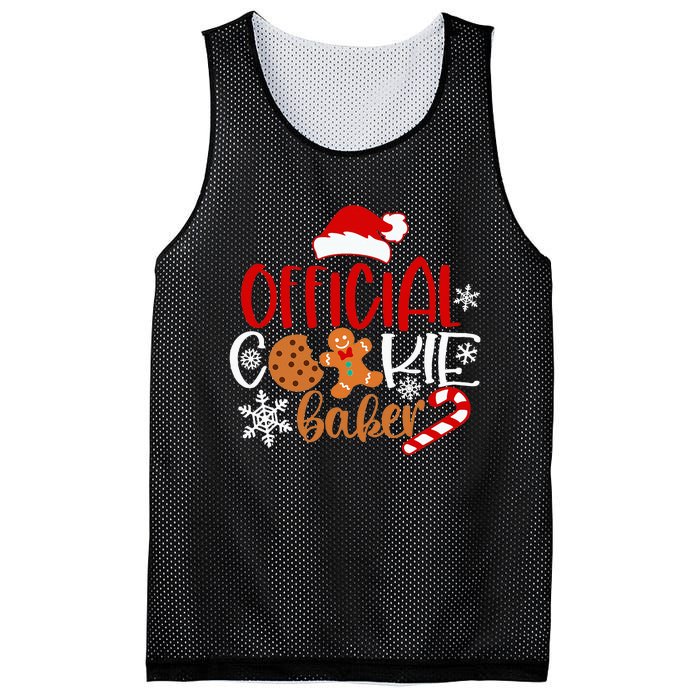 O.fficial Cookie Baker Snowflakes Santa Pajama Xmas Mesh Reversible Basketball Jersey Tank