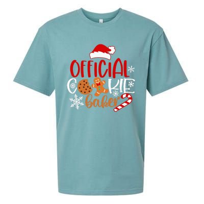 O.fficial Cookie Baker Snowflakes Santa Pajama Xmas Sueded Cloud Jersey T-Shirt