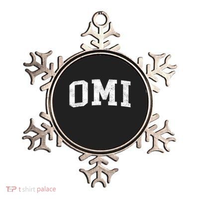 Omi Classic Bold Font Omi Birthday Gift Metallic Star Ornament