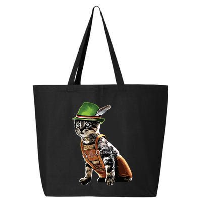 Oktoberfest Cat Bavarian Lederhosen Costume Alpine Hat Gift 25L Jumbo Tote