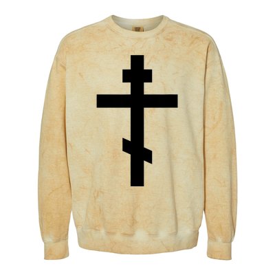 Orthodox Cross Byzantine Russian Orthodox Cross Colorblast Crewneck Sweatshirt