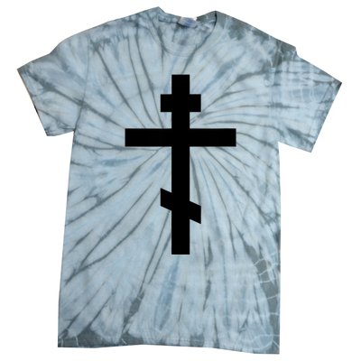 Orthodox Cross Byzantine Russian Orthodox Cross Tie-Dye T-Shirt