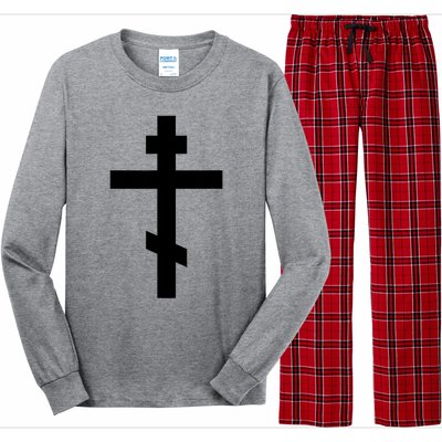 Orthodox Cross Byzantine Russian Orthodox Cross Long Sleeve Pajama Set